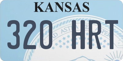 KS license plate 320HRT