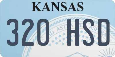 KS license plate 320HSD