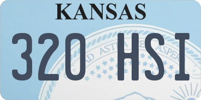KS license plate 320HSI
