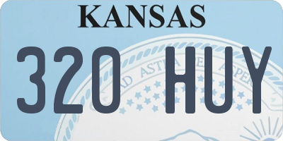 KS license plate 320HUY