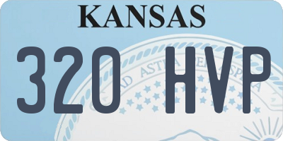 KS license plate 320HVP