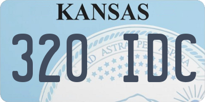 KS license plate 320IDC