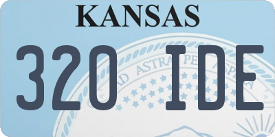 KS license plate 320IDE