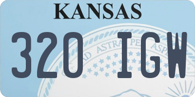KS license plate 320IGW