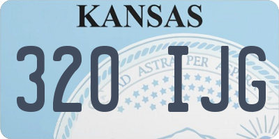 KS license plate 320IJG