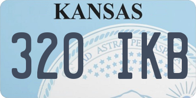 KS license plate 320IKB