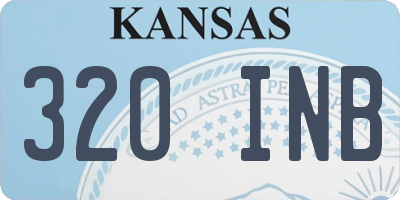 KS license plate 320INB