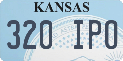 KS license plate 320IPO