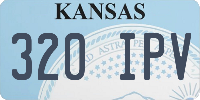 KS license plate 320IPV