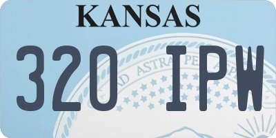 KS license plate 320IPW