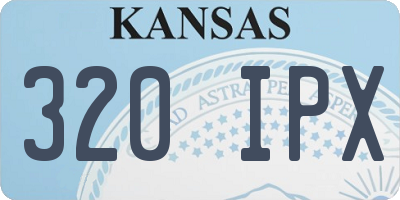 KS license plate 320IPX