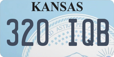 KS license plate 320IQB