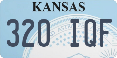 KS license plate 320IQF