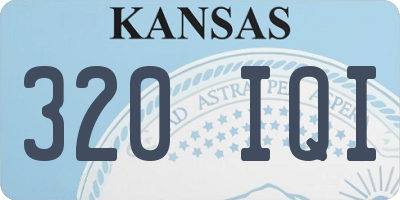 KS license plate 320IQI