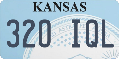 KS license plate 320IQL