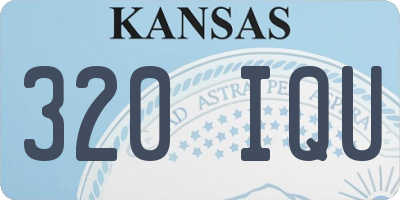 KS license plate 320IQU