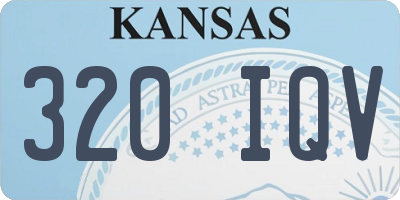 KS license plate 320IQV