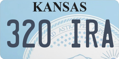 KS license plate 320IRA
