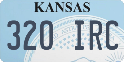 KS license plate 320IRC