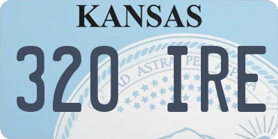 KS license plate 320IRE