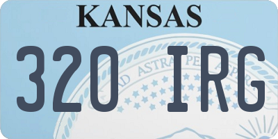 KS license plate 320IRG