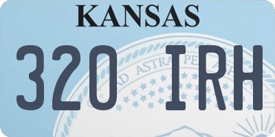 KS license plate 320IRH