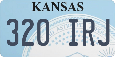 KS license plate 320IRJ