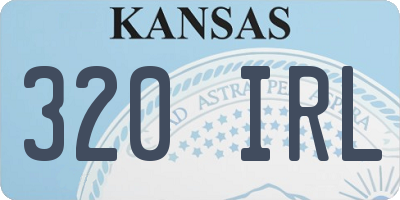 KS license plate 320IRL