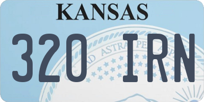 KS license plate 320IRN