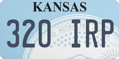 KS license plate 320IRP