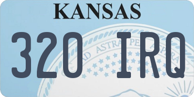 KS license plate 320IRQ