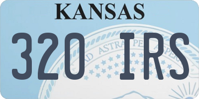 KS license plate 320IRS