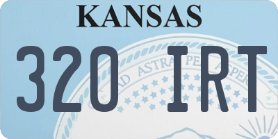 KS license plate 320IRT
