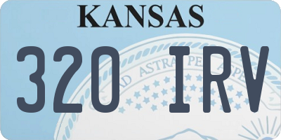 KS license plate 320IRV