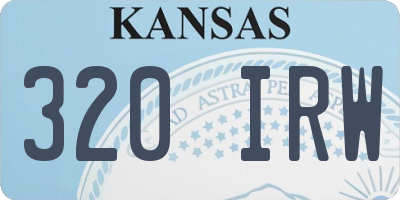 KS license plate 320IRW