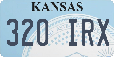 KS license plate 320IRX
