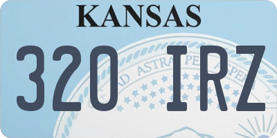 KS license plate 320IRZ