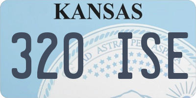 KS license plate 320ISE
