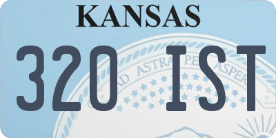 KS license plate 320IST