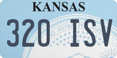 KS license plate 320ISV
