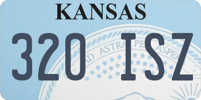 KS license plate 320ISZ