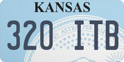KS license plate 320ITB