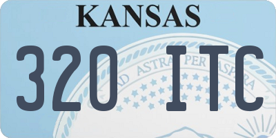 KS license plate 320ITC