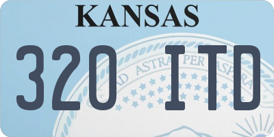 KS license plate 320ITD