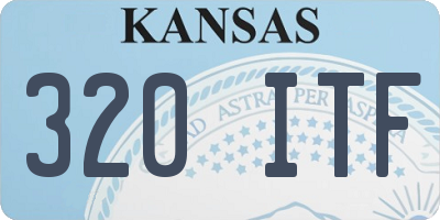 KS license plate 320ITF
