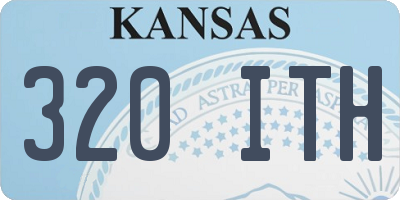 KS license plate 320ITH