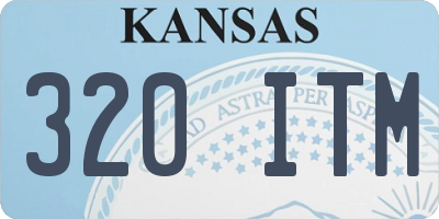 KS license plate 320ITM