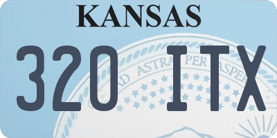 KS license plate 320ITX