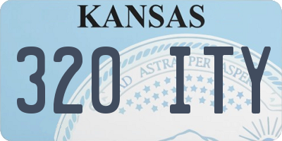 KS license plate 320ITY