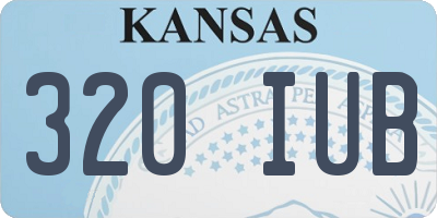 KS license plate 320IUB